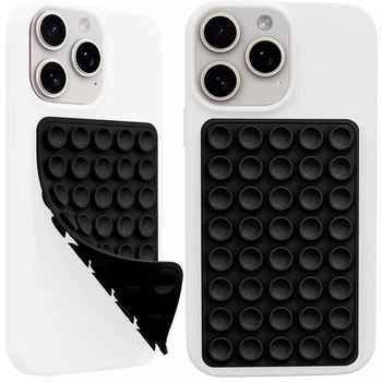 Держатель-присоска для телефона Double Side Silicone 100*64мм Black