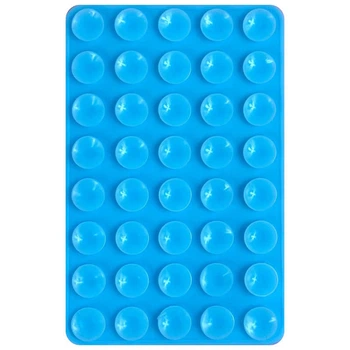 Держатель-присоска для телефона Double Side Silicone 100*64мм Light Blue