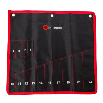Чохол для гайкових ключів Intertool 14 кишень 430 х 430 мм (BX-9009)