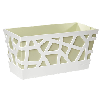 Вазон Idel Flowerbox прямокутний фісташковий/білий 40 см (730041)