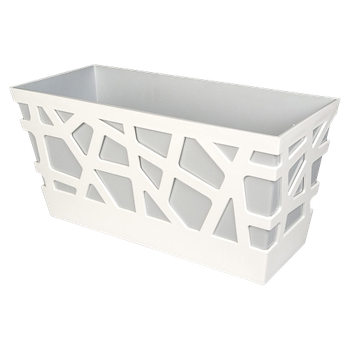 Вазон Idel Flowerbox прямокутний сірий/білий 40 см (730034)