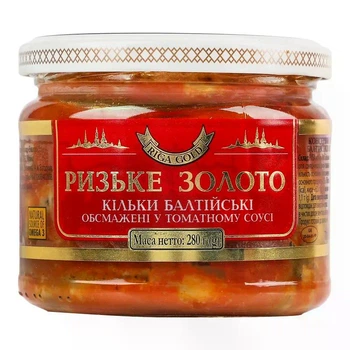 Килька балтийская Рижское Золото обжаренная в томатном соусе 280 г