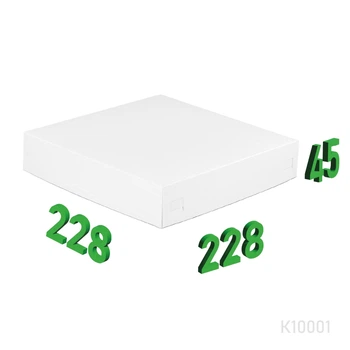 Коробка для пици "Крышка+дно" 228х228х45 мм. Картон белый, 100 шт.