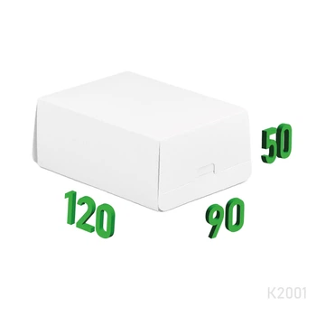 Коробка для суши "Пенал" 120х90х50 мм. Картон белый, 100 шт.