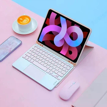 Чохол з клавіатурою та мишкою FegishCase iPad 11 (A16) 2025 Pink