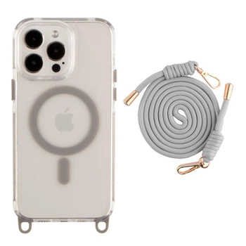 Чохол TPU+PC LanyardCase with MagSafe для iPhone 13 Pro Колір Titanium grey