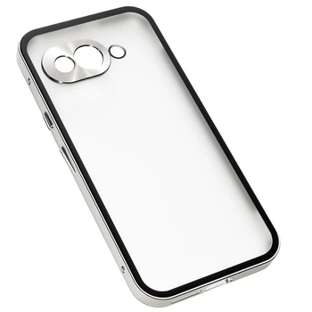 Противоударный чехол накладка Metal Glass для Google Pixel 9A silver