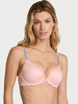 Бюстгальтер Victoria's Secret Very Sexy Logo Shine Strap Push-Up Bra 34B Рожевий (27151595)