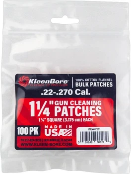 Патч для чищення KleenBore кал. 22-.270. Бавовна. 100 шт