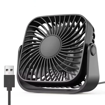 Маленький настольный USB вентилятор поворотный TOPK K52 черный (GS-141786)