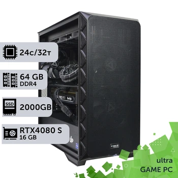 Игровой компьютер GamePC Ultra #354 Core i9 14900K / 64 GB / SSD 2TB / GeForce RTX 4080 Super 16GB геймерский системный блок для киберспорта и стриминга