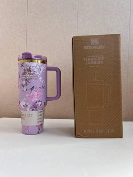 Термокружка Stanley Love Shack Fancy 40 oz (1180 мл) фіолетовий з квітами