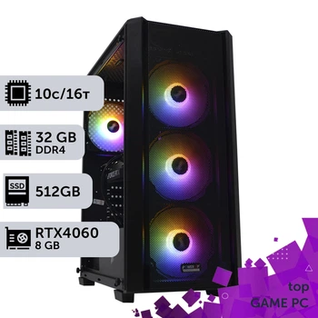Игровой компьютер GamePC TOP #229 Core i5 13400F / 32 GB / SSD 512GB / GeForce RTX 4060 8GB геймерский системный блок для киберспорта и стриминга