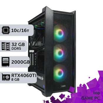 Игровой компьютер GamePC TOP #285 Core i5 13400F / 32 GB / SSD 2TB / GeForce RTX 4060Ti 8GB геймерский системный блок для киберспорта и стриминга