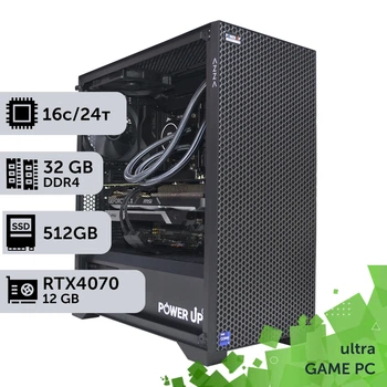 Игровой компьютер GamePC Ultra #196 Core i7 13700F / 32 GB / SSD 512GB / GeForce RTX 4070 12GB геймерский системный блок для киберспорта и стриминга
