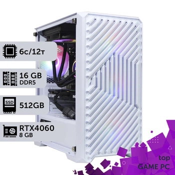 Игровой компьютер GamePC TOP #263 Ryzen 5 7600 / 16 GB / SSD 512GB / GeForce RTX 4060 8GB геймерский системный блок для киберспорта и стриминга