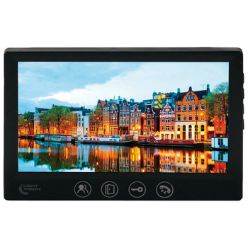 Видеодомофон з цветным дисплеем Light Vision AMSTERDAM FHD BLACK 7" IPS, Full HD запись Черный