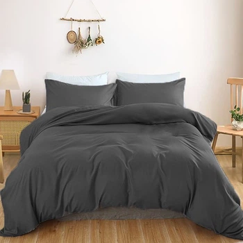 Комплект постельного белья MirSon Satin Light Pro 10-005 Dark Gray 175 x 210 см (2200010170863)