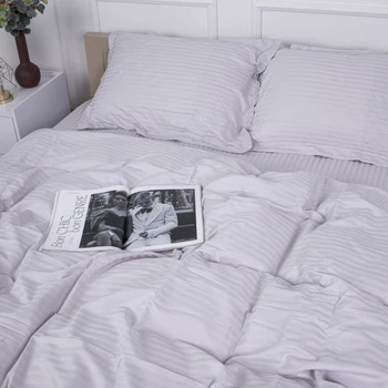 Простынь MirSon Satin Stripe 30-0010 Light Gray 150 х 220 см (2200005251317)