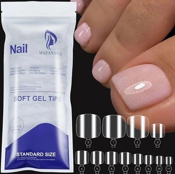 Тіпси гелеві MAFANAILS для нарощування нігтів на НОГАХ 120шт