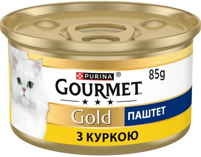 Упаковка вологого корму для кішок Purina Gourmet Gold Паштет з куркою