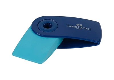 Чинка пластик. Faber-Castell 182714 Sleeve mini Trend, з контейнером, у чохлі (двокольорова) (12) /182714/