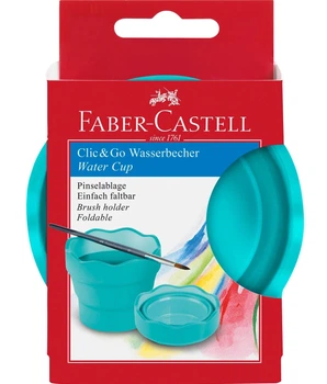 Стакан для воды Faber-Castell, складной, Петроль, (181580)