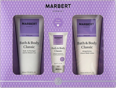 Набір (sh/gel/200ml + h/cr/50ml + b/lot/200ml) - Marbert Bath & Body Classic (1148489-123068)
