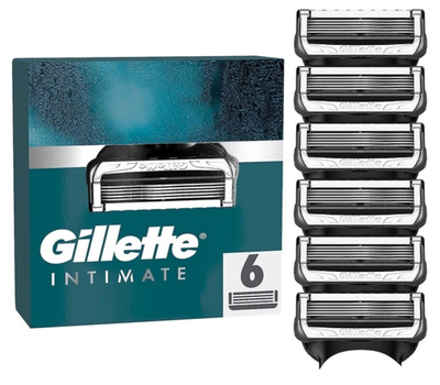 Wymienne wkłady (ostrza) do golenia dla mężczyzn Gillette Intimate 6 sztuk (8700216036832)