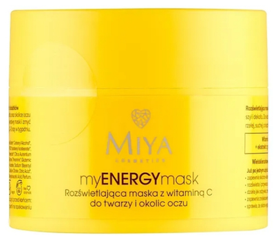 Maseczka Miya Cosmetics myENERGYmask rozjaśniająco-odżywcza z witaminą C 50 ml (5904804151393)