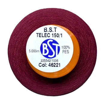 Нить для оверлока B.S.T TELEC 225542/1106-46221 5000м Тёмно-малиновый