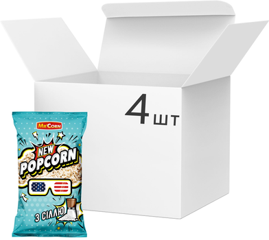 Упаковка попкорну Mr'Corn з сіллю 70 г х 4 шт (4820289960361)