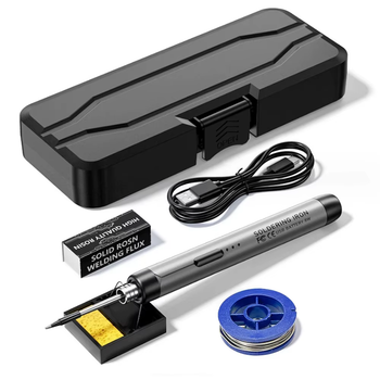 Беспроводной электрический аккумуляторный USB паяльник 1 жало Type-C паяльный набор 8W в кейсе UKC U5V8W