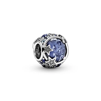 Срібна намистина Pandora Пандора Сине небо та блискучі зорі 799209C01