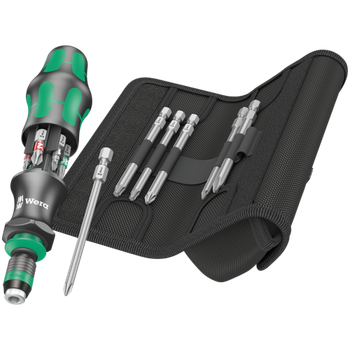 Отвертка Wera Kraftform Kompakt 20 магазин для бит в ручке PH/PZ/SL/Torx (25мм) +удлиненные биты PH/PZ/SL/Torx 89мм (05051017001)