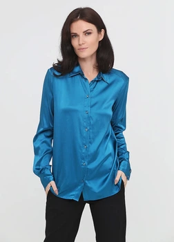 Рубашка женская PINKO 42 бирюзовая (1B1039 4759 X30-42)