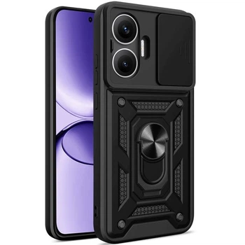 Чехол с защитой камеры Deexe Armor Shield для Xiaomi Poco F7 - Black