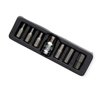Набор бит 10мм с переход. 1/2", 6 граней HEX 7 шт 4-12мм, S2 (футляр) Ultra