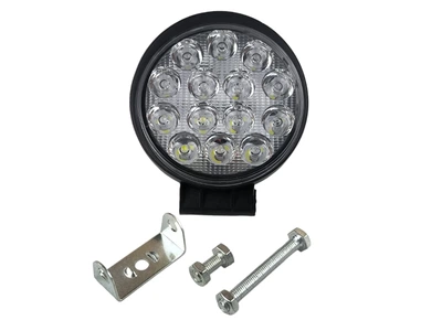 Фара светодиодная дальнего света (14 led, дополнительная с крепежом, круглая)