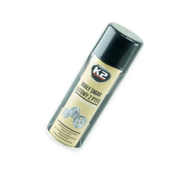 Смазка литиевая аэрозоль K2 WHITE GREASE PTFE 400мл