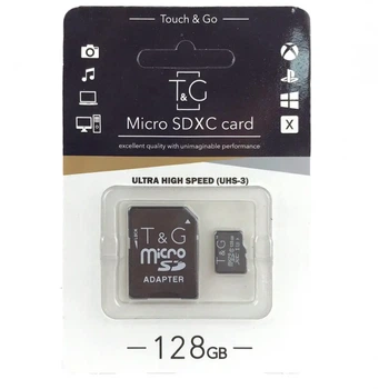 Карта пам'яті microSDHC T&G 128GB Сlass 10 (с адаптером)