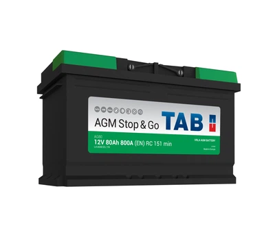 Акумулятор TAB AGM 80 Ah/12V "0" (+ справа)