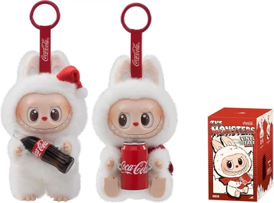 Іграшка-сюрприз Плюшевий брелок POP MART The Monsters COCA-COLA Labubu Лімітована зимова серія