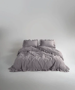 Постельное белье Limasso Stonewashed Exclusive Ranforce 160 х 220 см Opal Grey