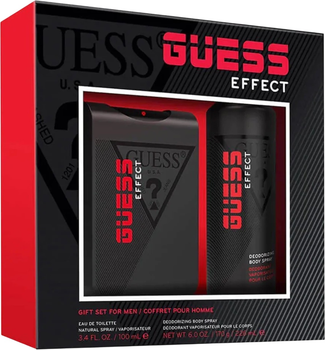 Zestaw męski Guess Effect Woda toaletowa 100 ml + Dezodorant w sprayu 226 ml (085715329639)