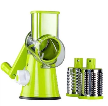 Универсальная механическая овощерезка мультислайсер TableTop Drum Grater 3 насадки