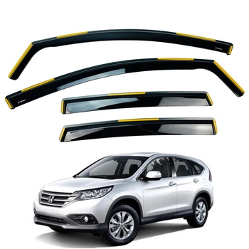 Дефлекторы окон (ветровики) для Honda CR-V 2012-2016 вставные (HAWK)