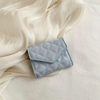 Женский кошелек из экокожи, трифолд компактный и стильный B6263-1 Grey