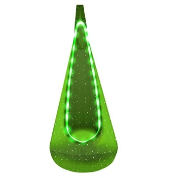 Подвесное кресло-груша с LED подсветкой (12) ven-1187 Green
