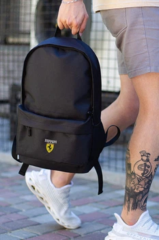 Чоловічий Повсякденний Рюкзак Шкільний З Принтом Ferrari Black (8055178)